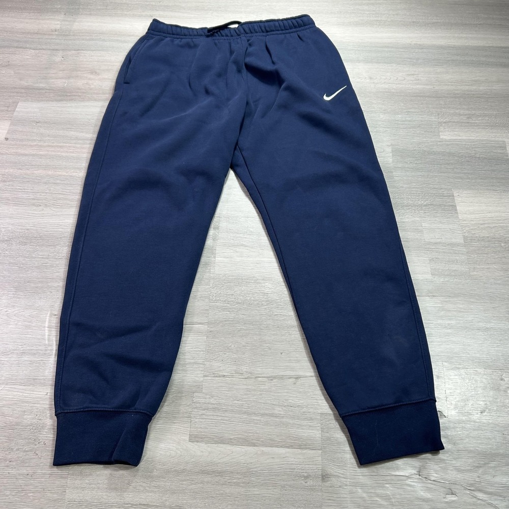 Nike Sweatpants Mens Medium Blue Fleece Jogger Elastic Waist Pockets CJ1616-419